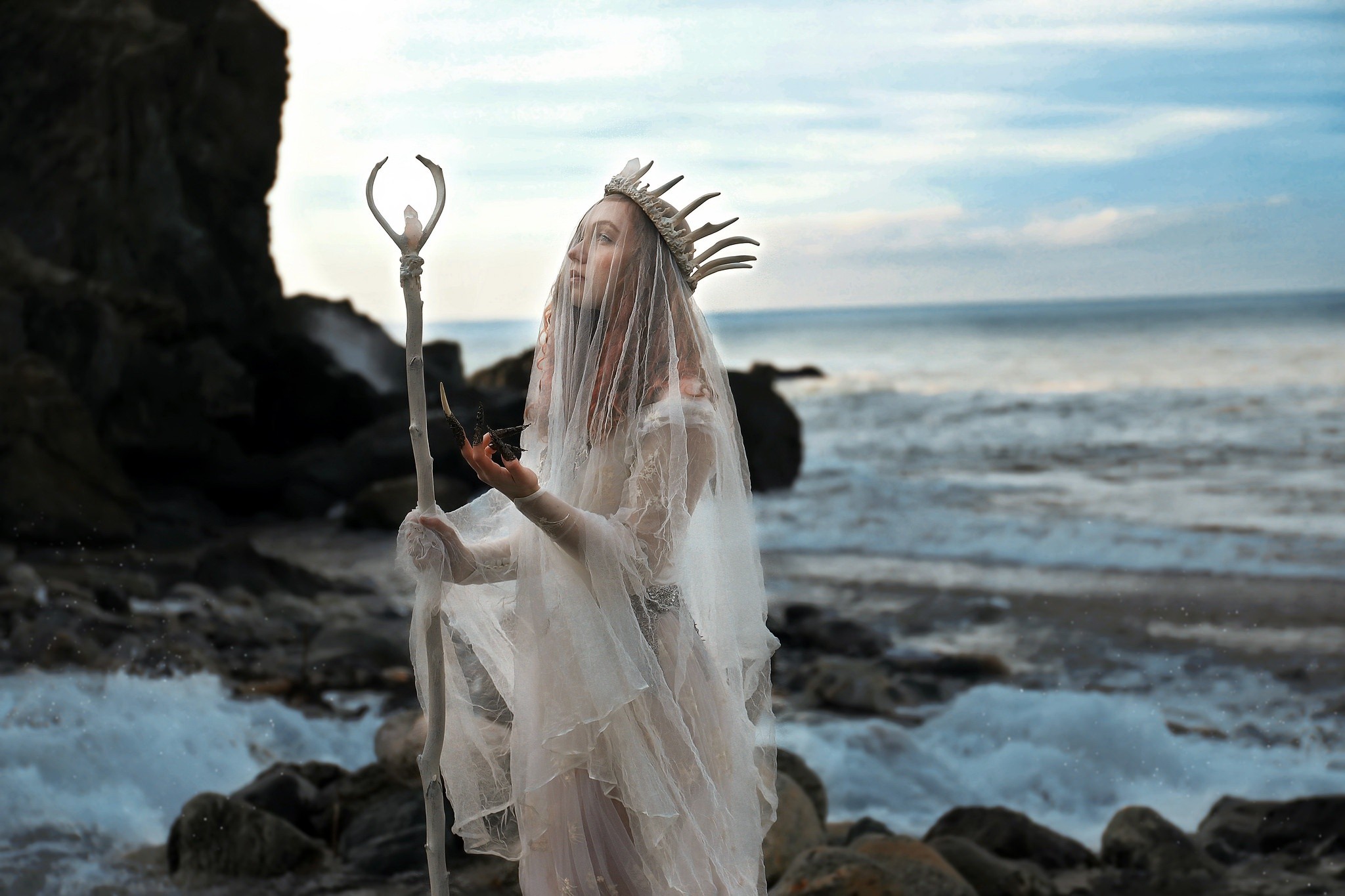 Фото бесплатно белое платье, женщины, море