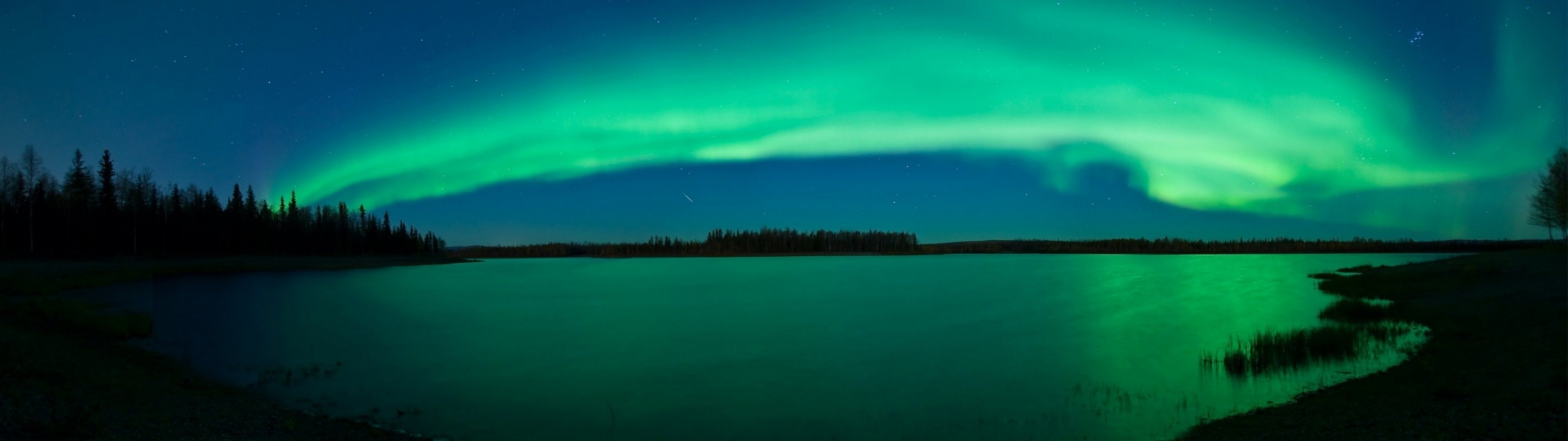 Wallpapers aurora borealis lakes on the desktop