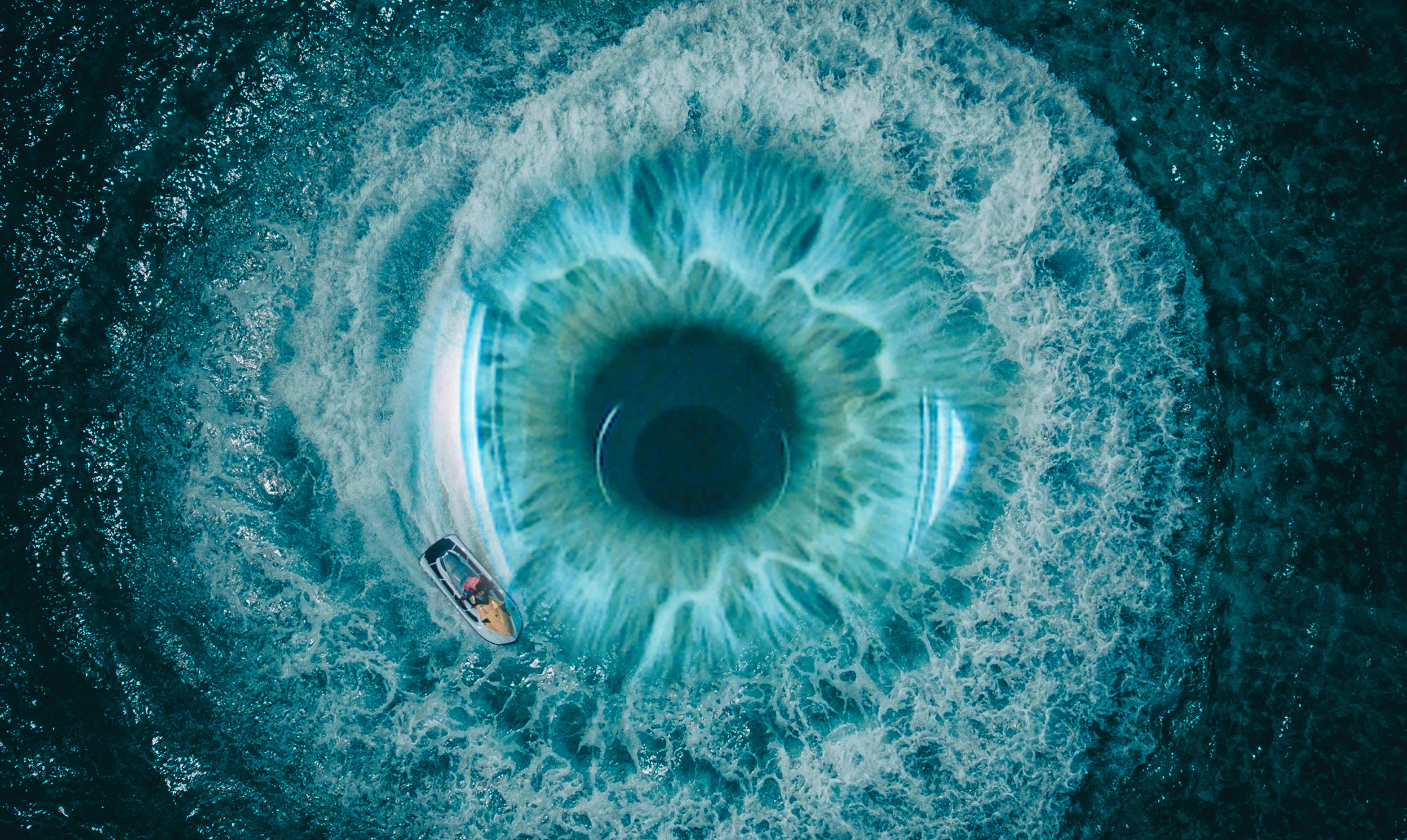 Фото бесплатно Подводный кратер, природа, синий