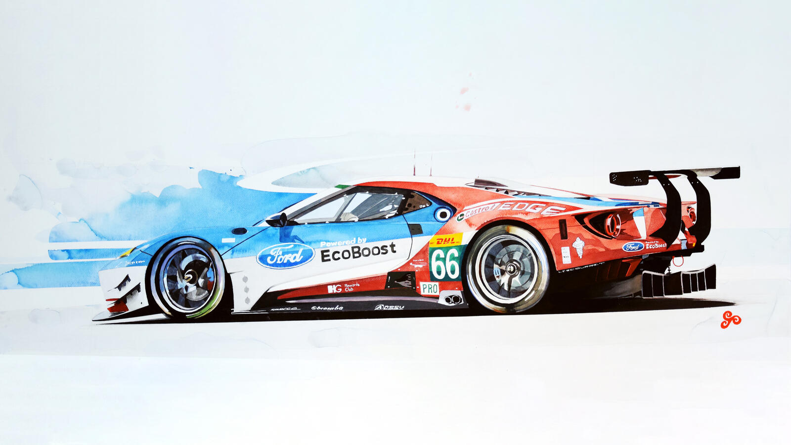 Wallpapers Ford GT Ford view from behind on the desktop