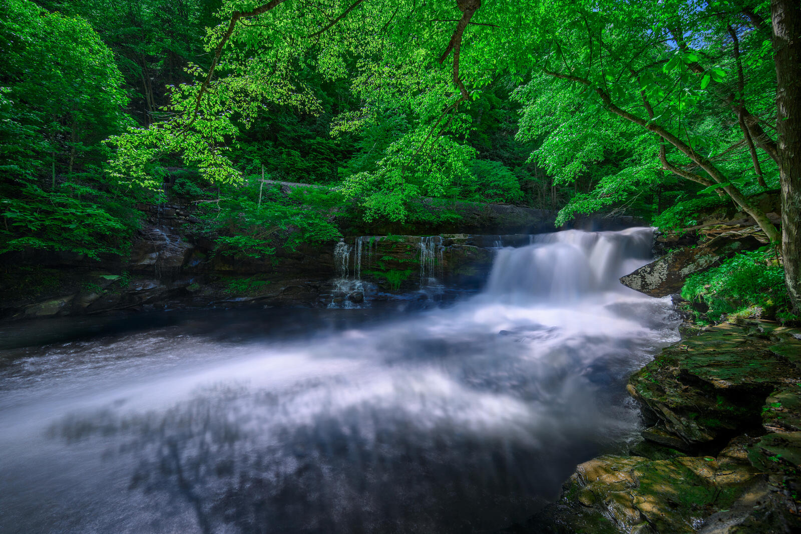 Обои Водопад Данлуп около Термонда штат Западная Вирджиния на рабочий стол