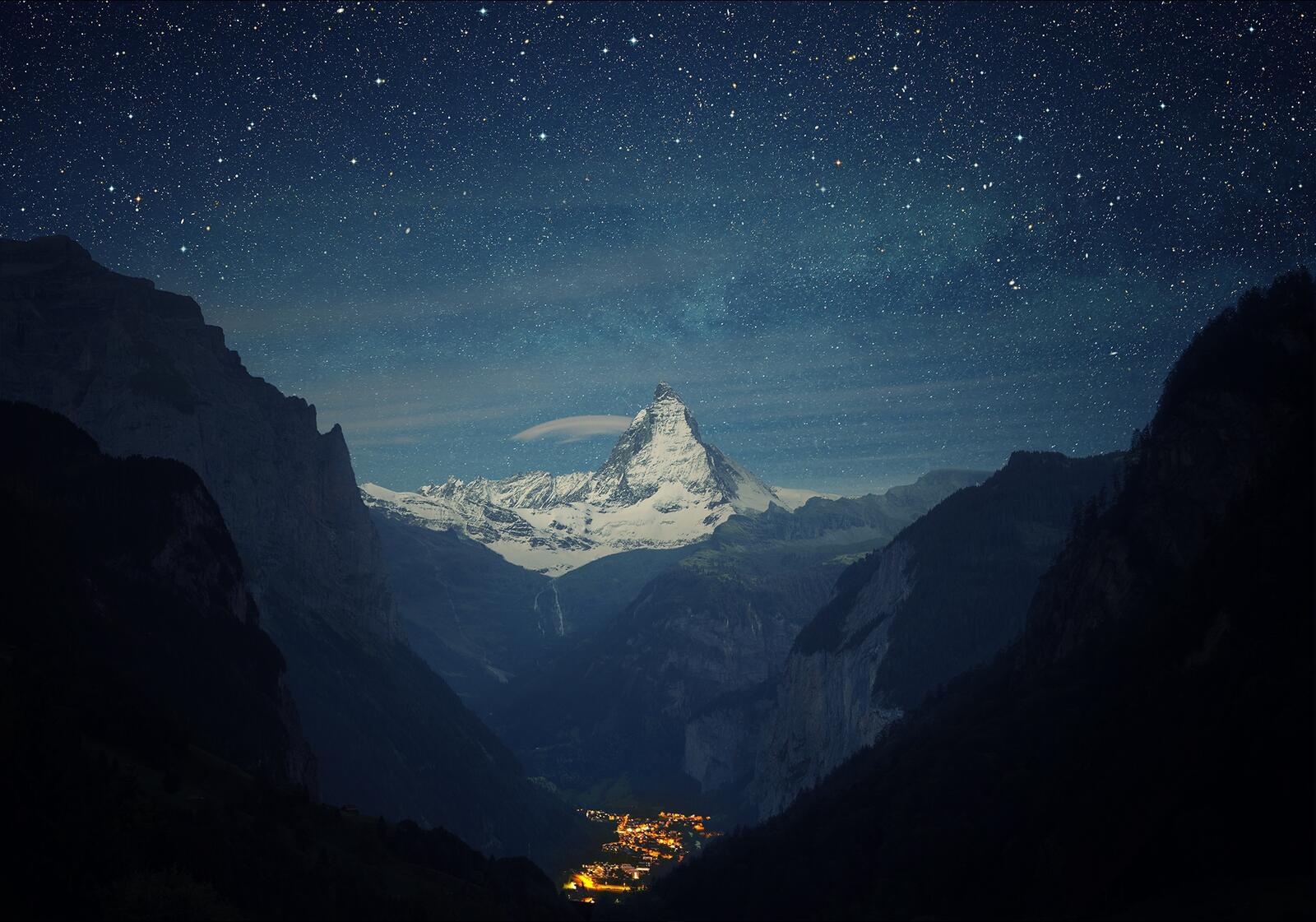 Обои Matterhorn Швейцария Лаутербрюннен на рабочий стол