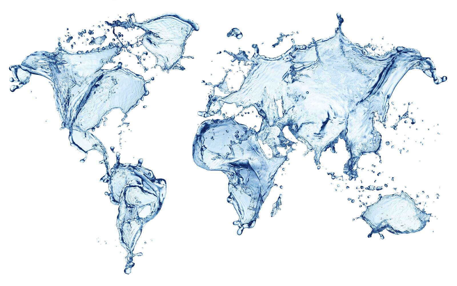 Free photo The continents of the planet of water