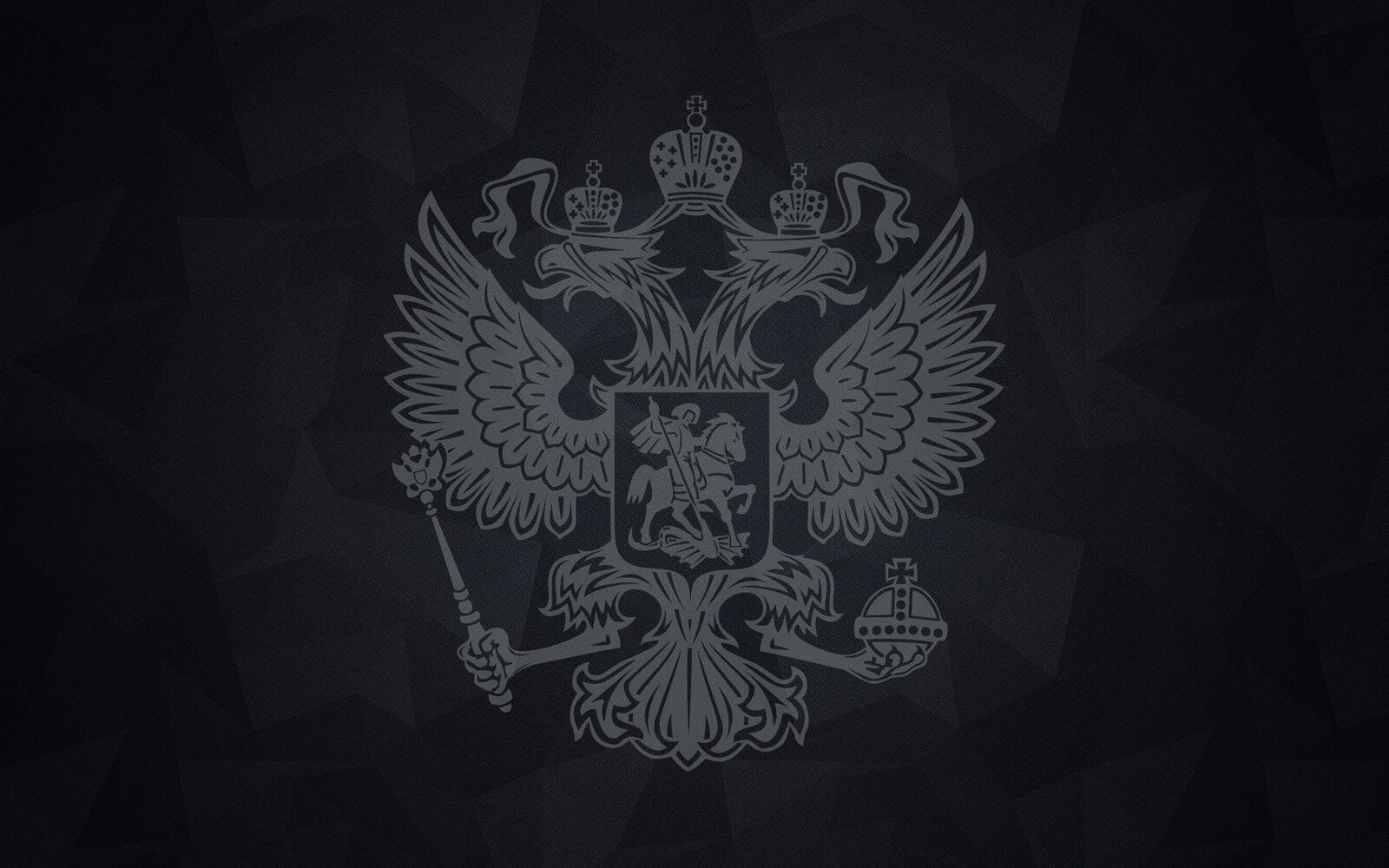 Wallpapers black background coat of arms flag on the desktop