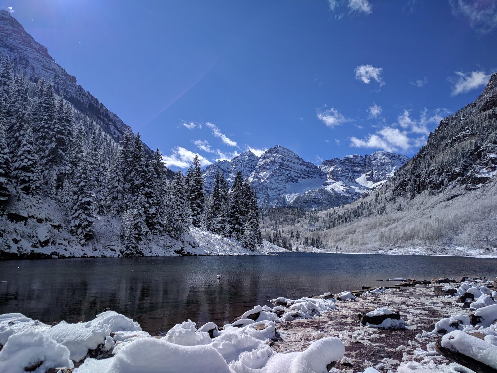 Wallpapers Maroon bells Colorado United States on the desktop