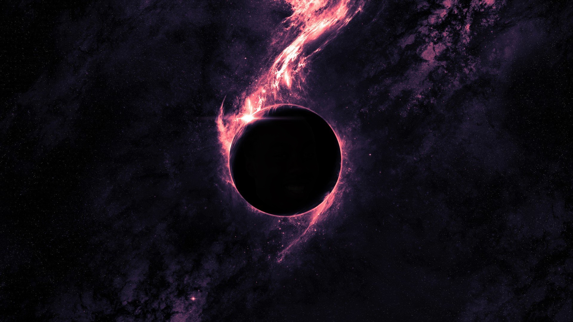 Wallpapers black hole nebula universe on the desktop