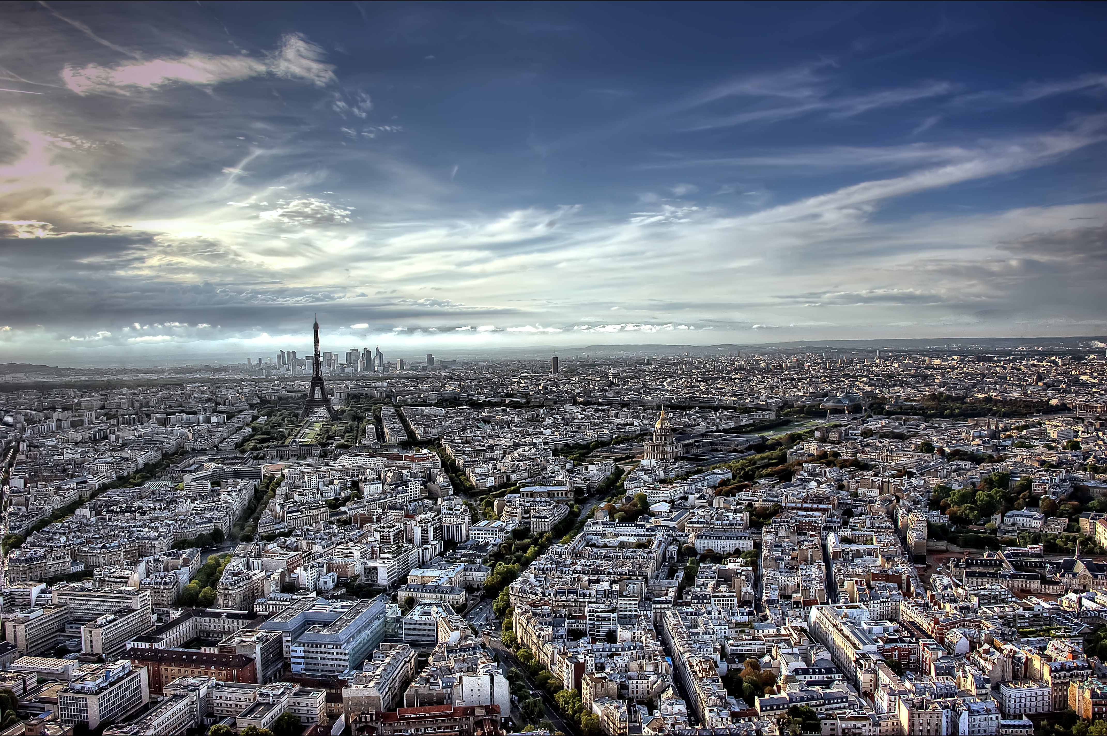 Photo free Eiffel Tower, the roofs of the houses, city