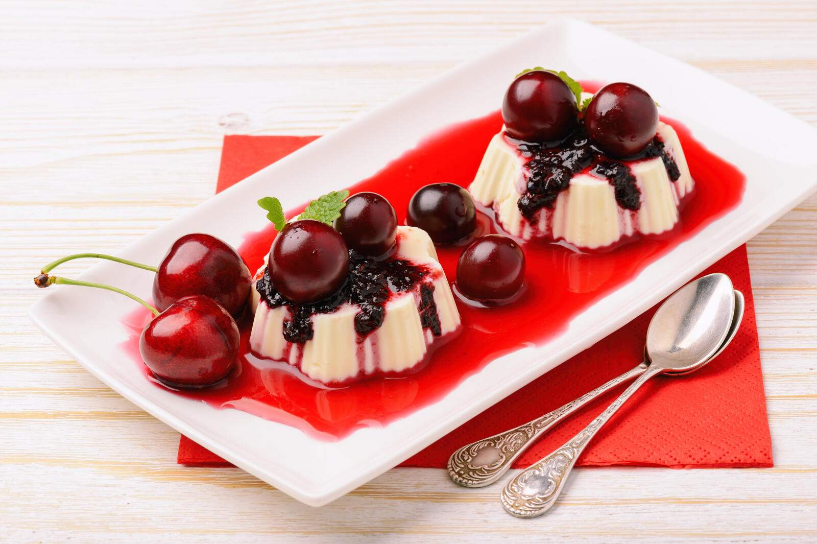 Обои десерт ягоды вишня на рабочий стол
