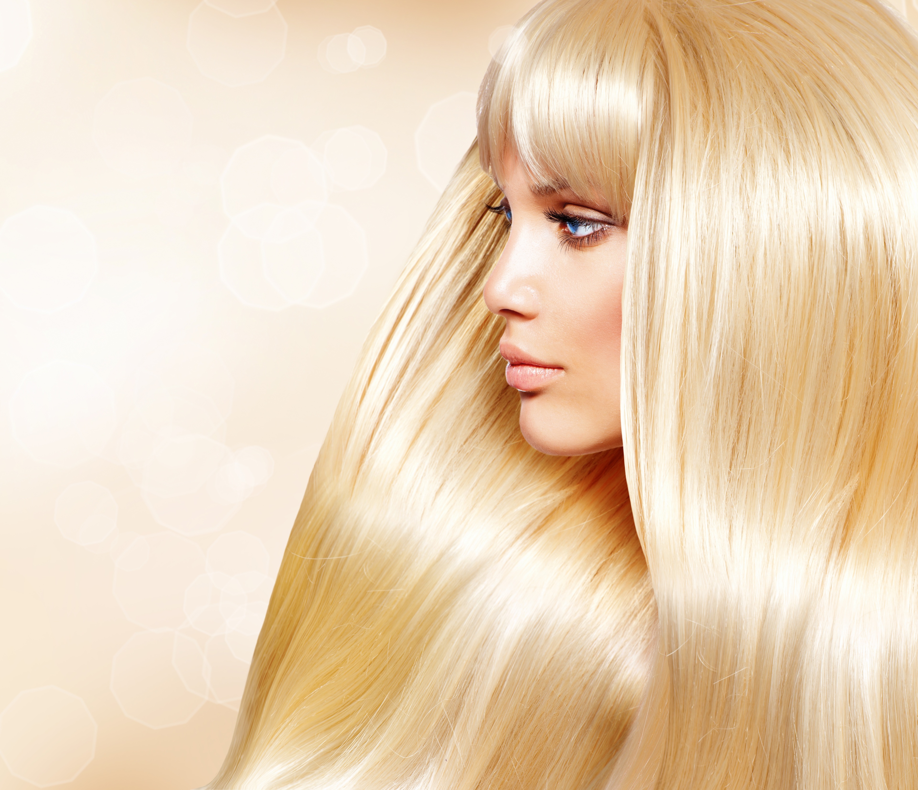 Wallpapers make-up blonde golden hair on the desktop