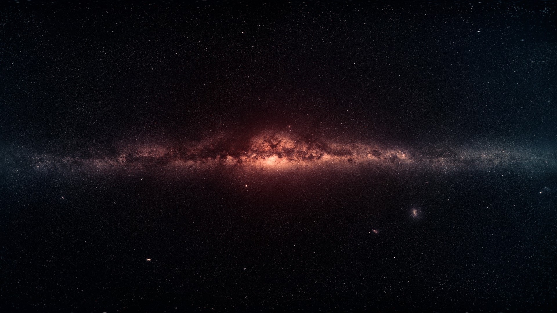 Wallpapers the center of the galaxy nebula stars on the desktop