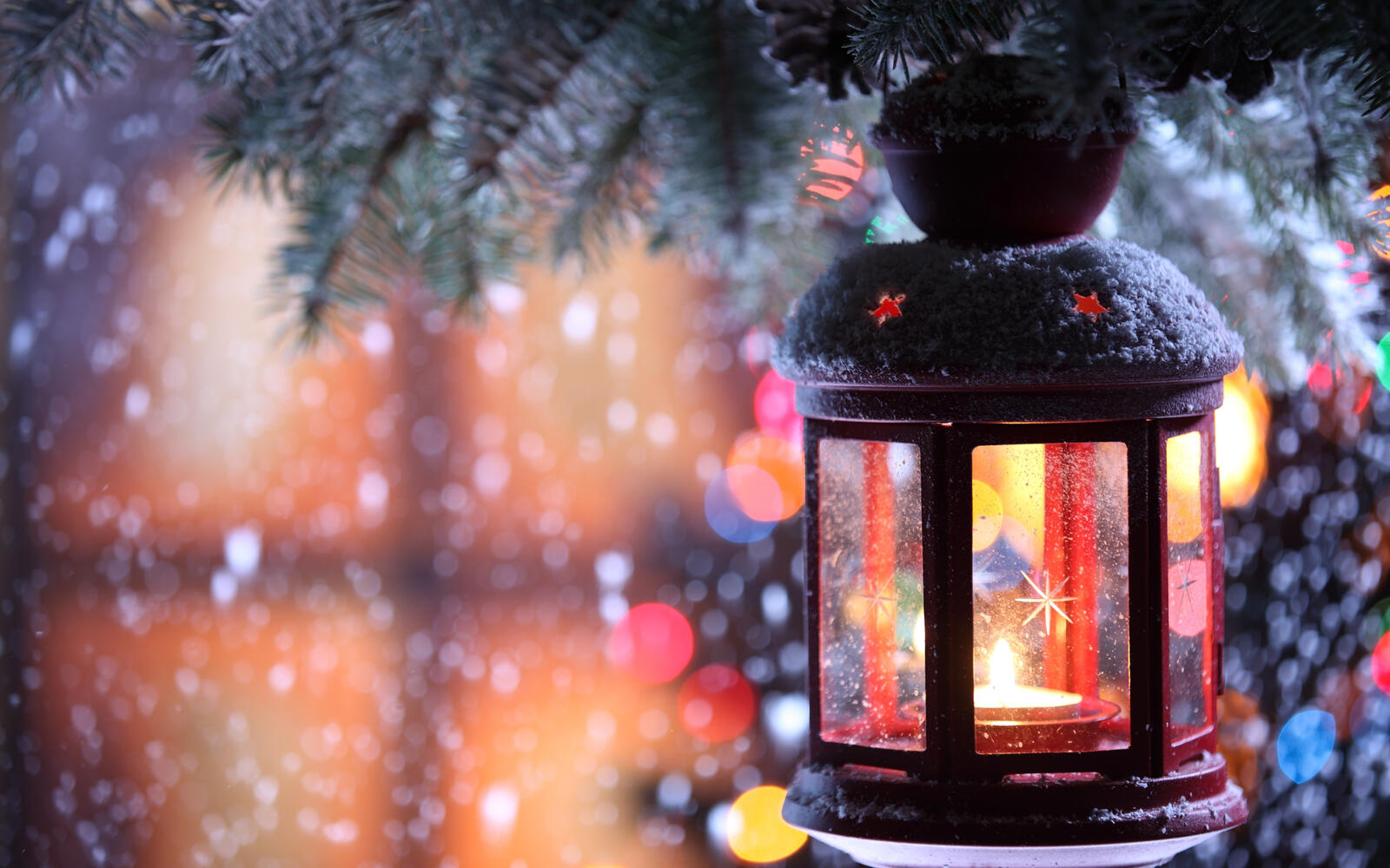 Wallpapers christmas holidays lamps on the desktop