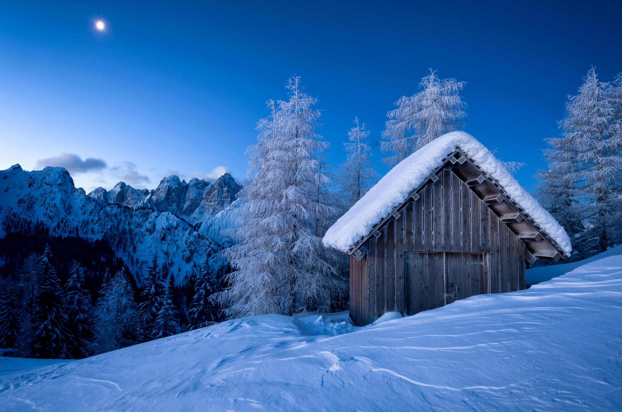 Фото бесплатно хижина, зима, снег