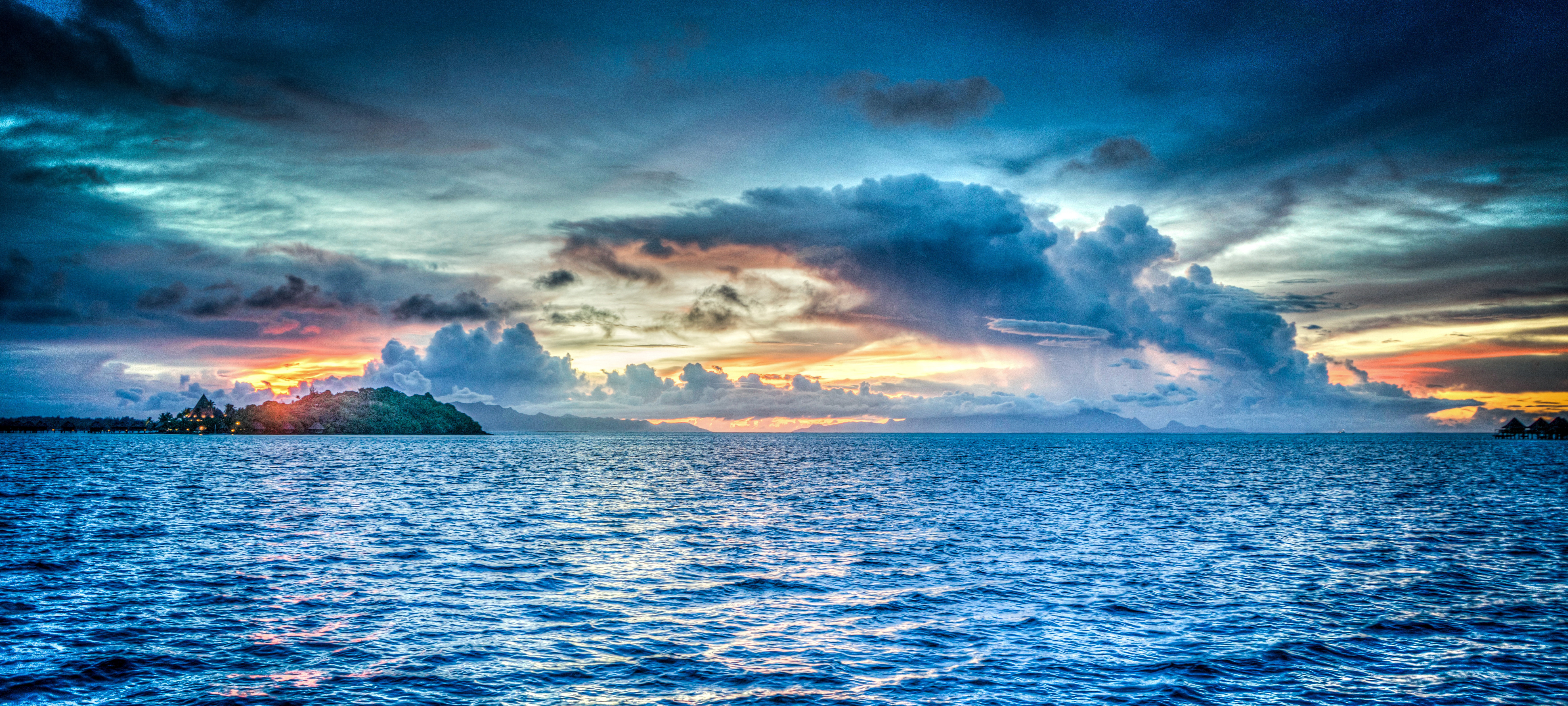 Фото бесплатно бора бора, океан, закат