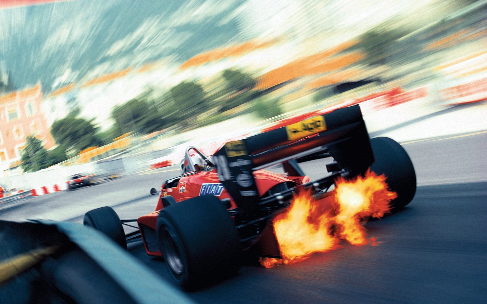 Photo free exhaust gases, formula 1, racing cars