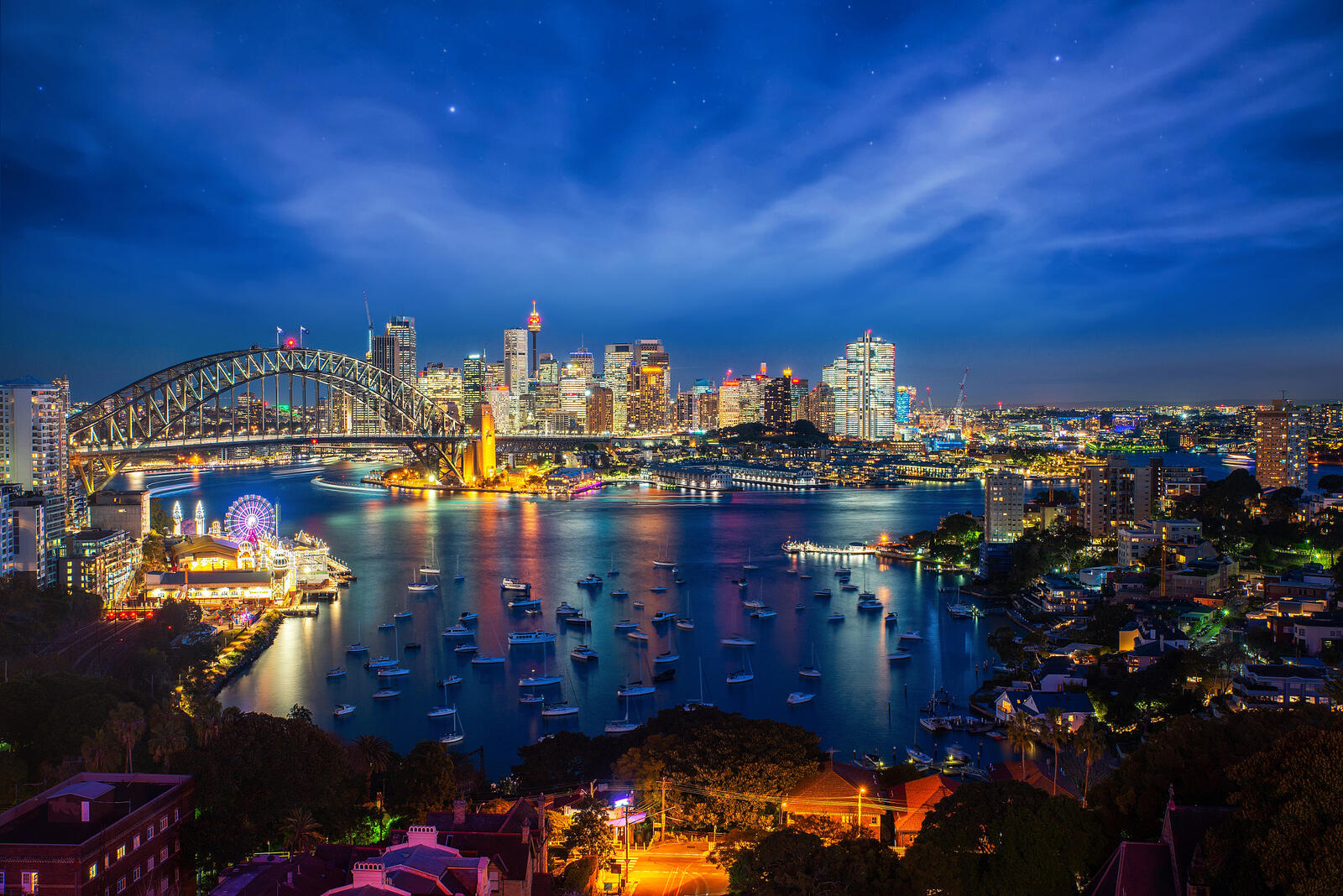 Обои Sydney city ночные города Australia на рабочий стол