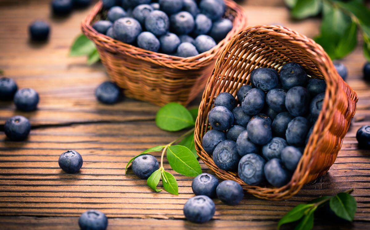 Blueberries in a twist