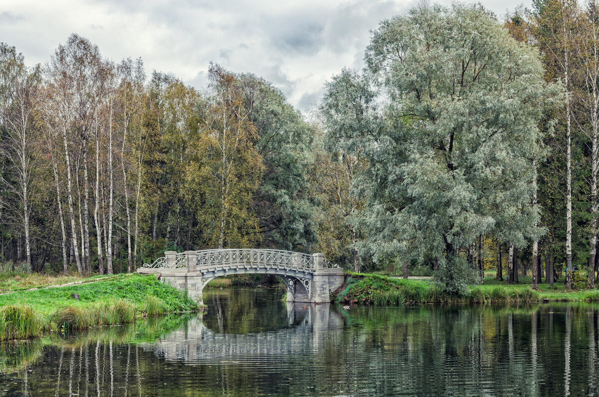 Bridges of the Silver Lake in Gatchina