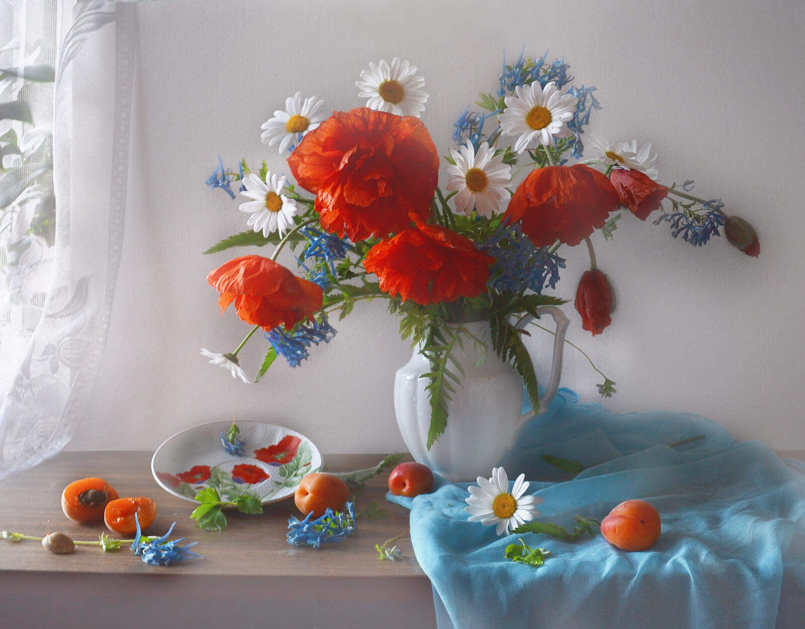 桌面上的壁纸在生活中 静物 橙花