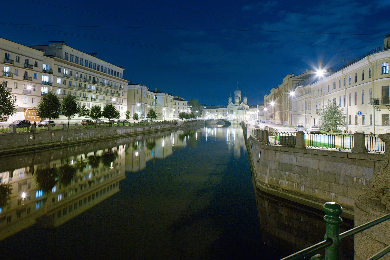 Обои Ночь Санкт-Петербург река на рабочий стол