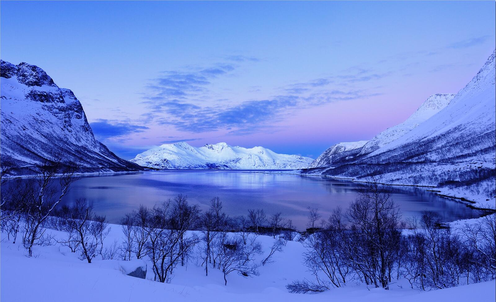 桌面上的壁纸格尔特峡湾 挪威 冬季