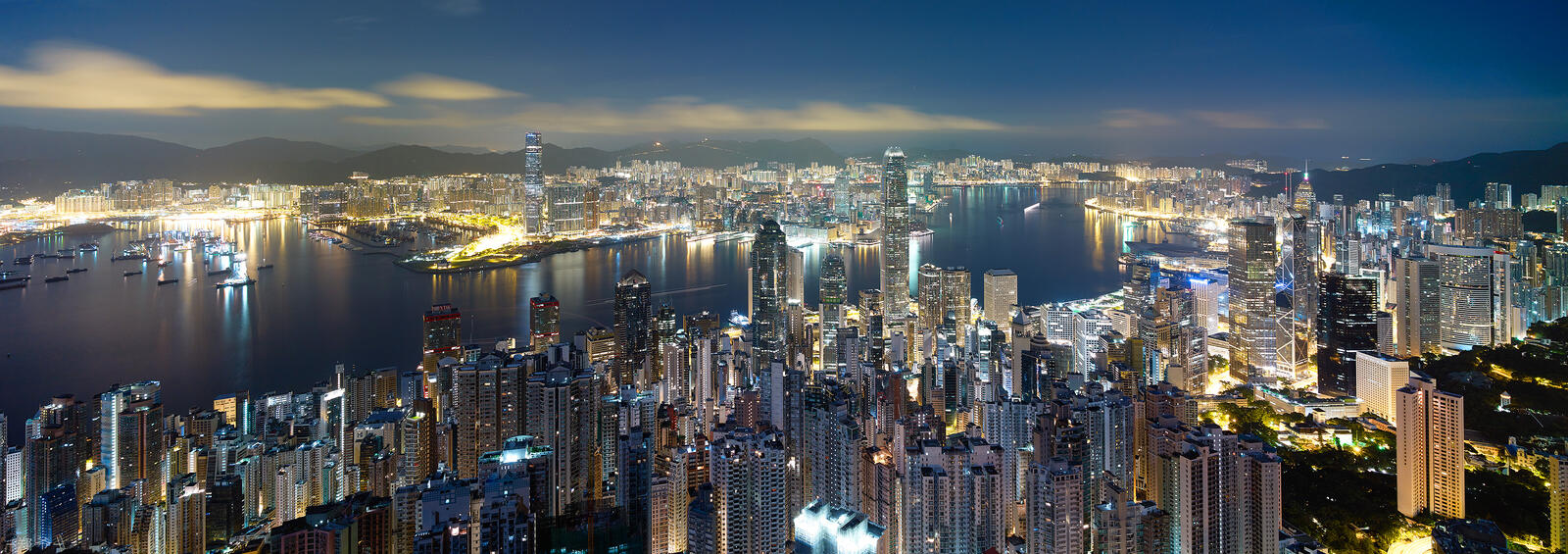 Wallpapers Hong Kong China night city on the desktop
