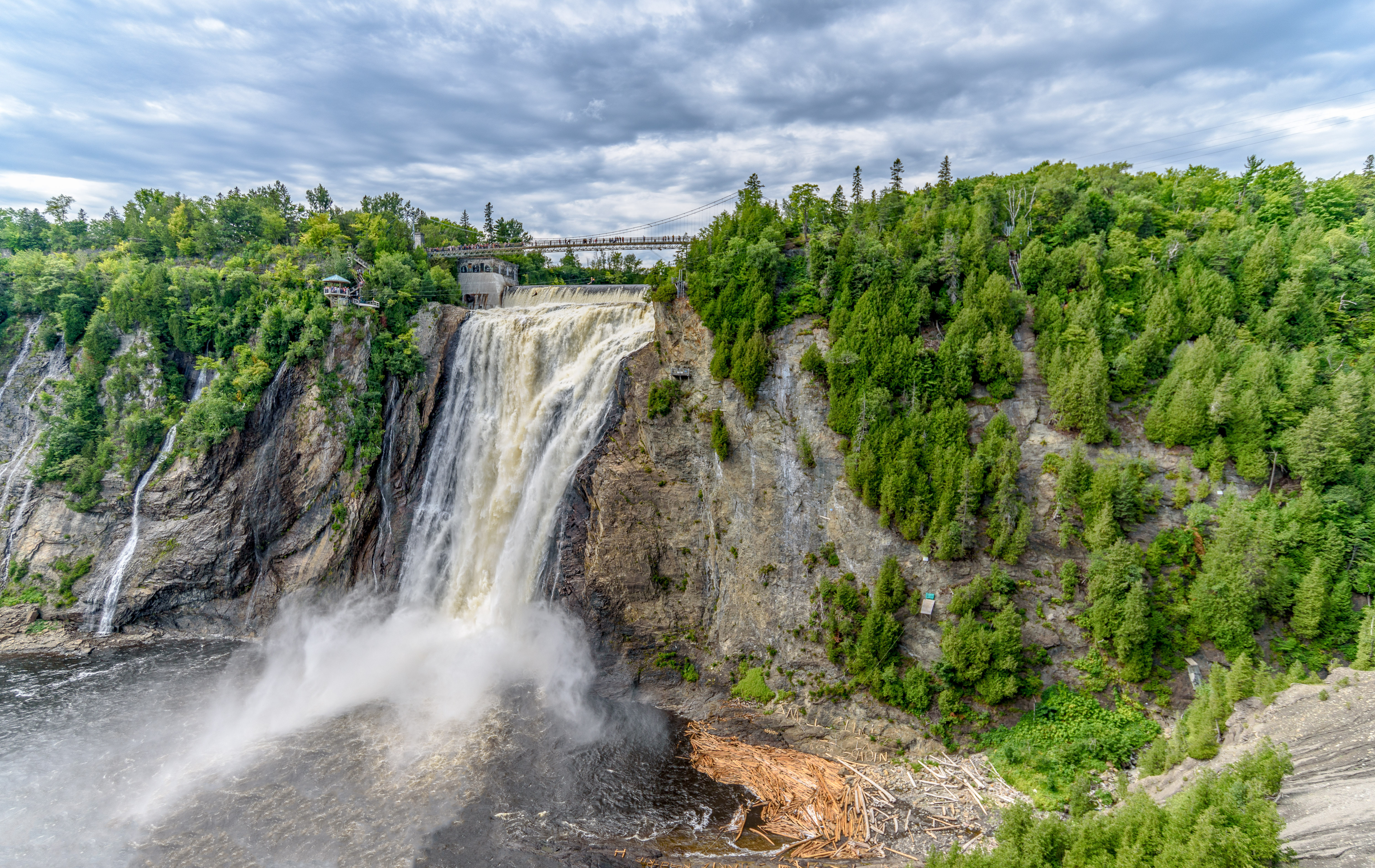 Wallpapers The Montmorency falls Canada Quebec on the desktop