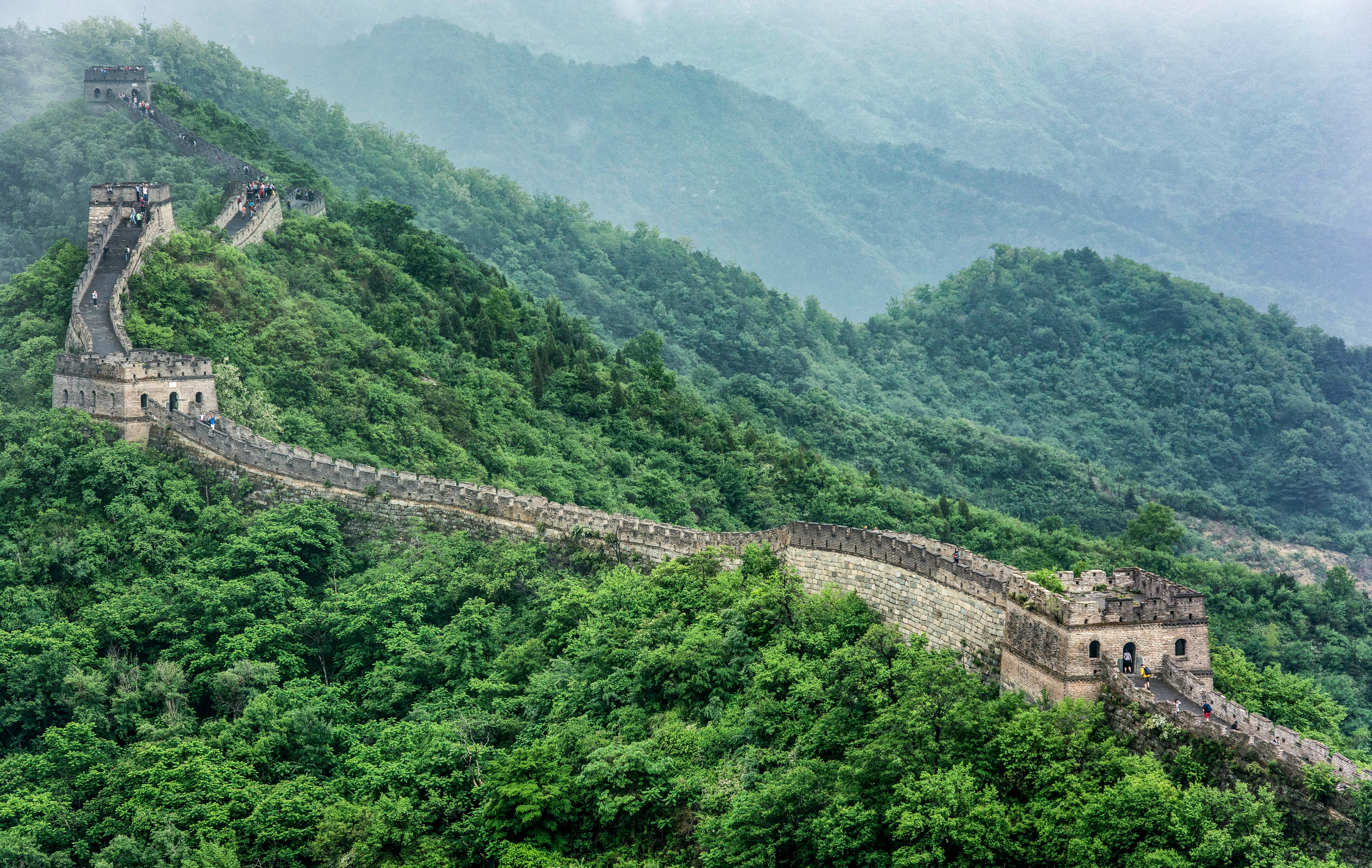 Photo free The great wall of China, the site Mutianyu, near Beijing