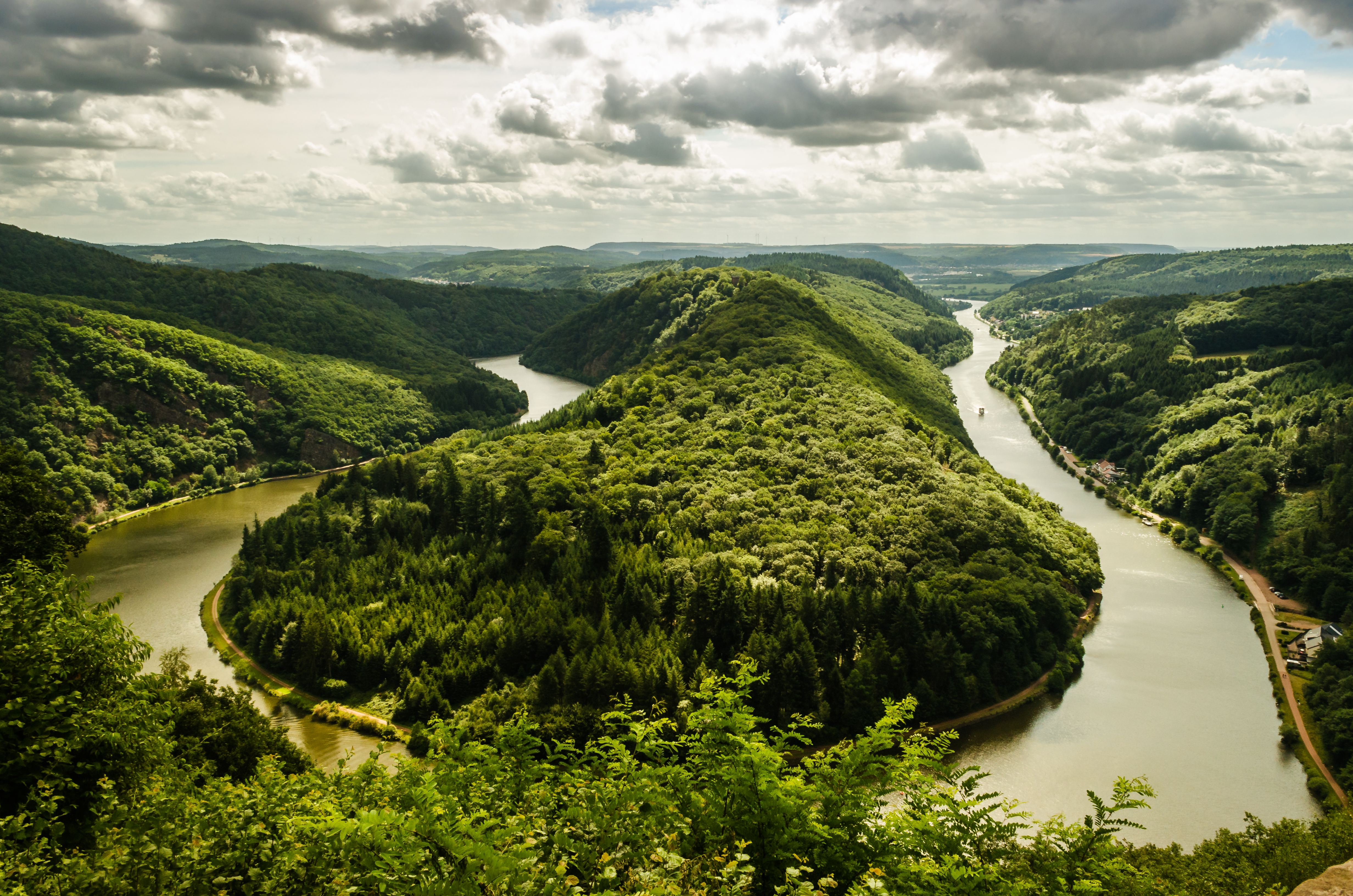 Free photo Clouds over the Saar River