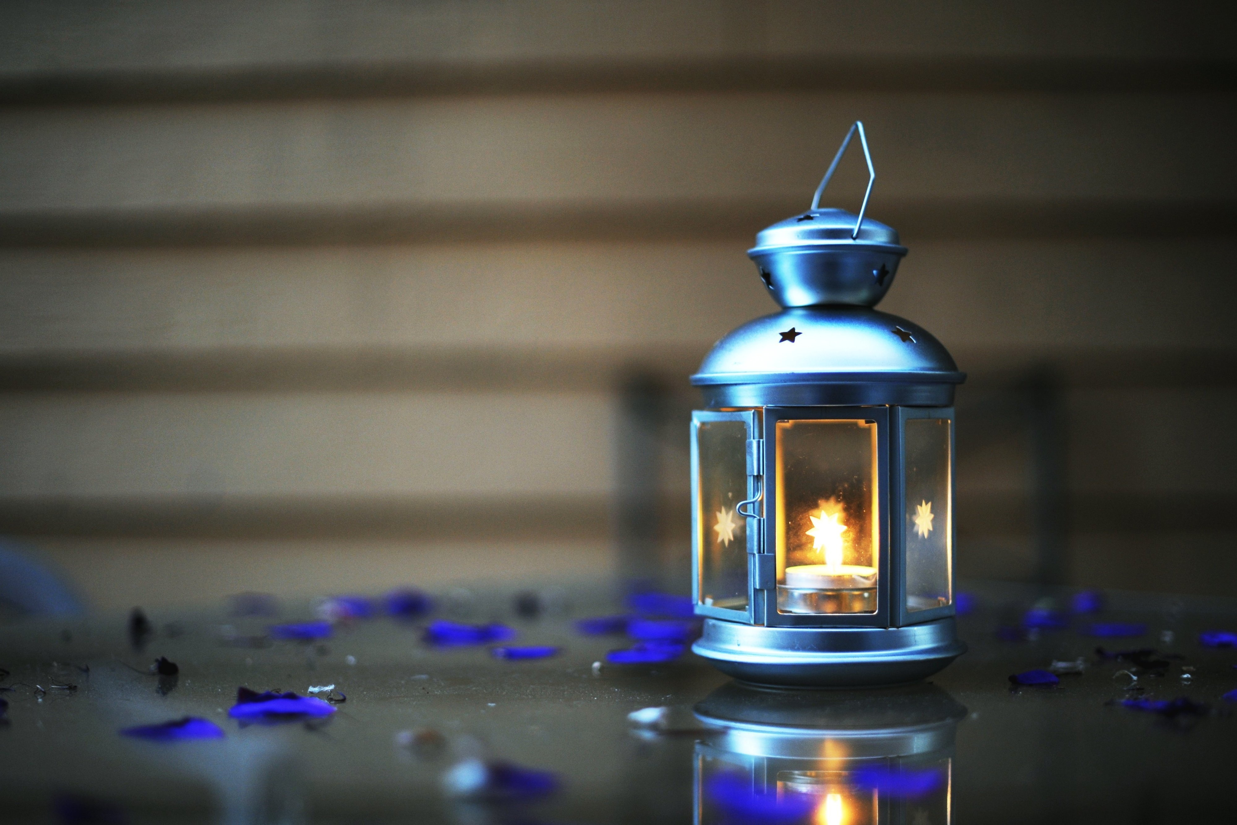 Wallpapers lantern candle blue on the desktop