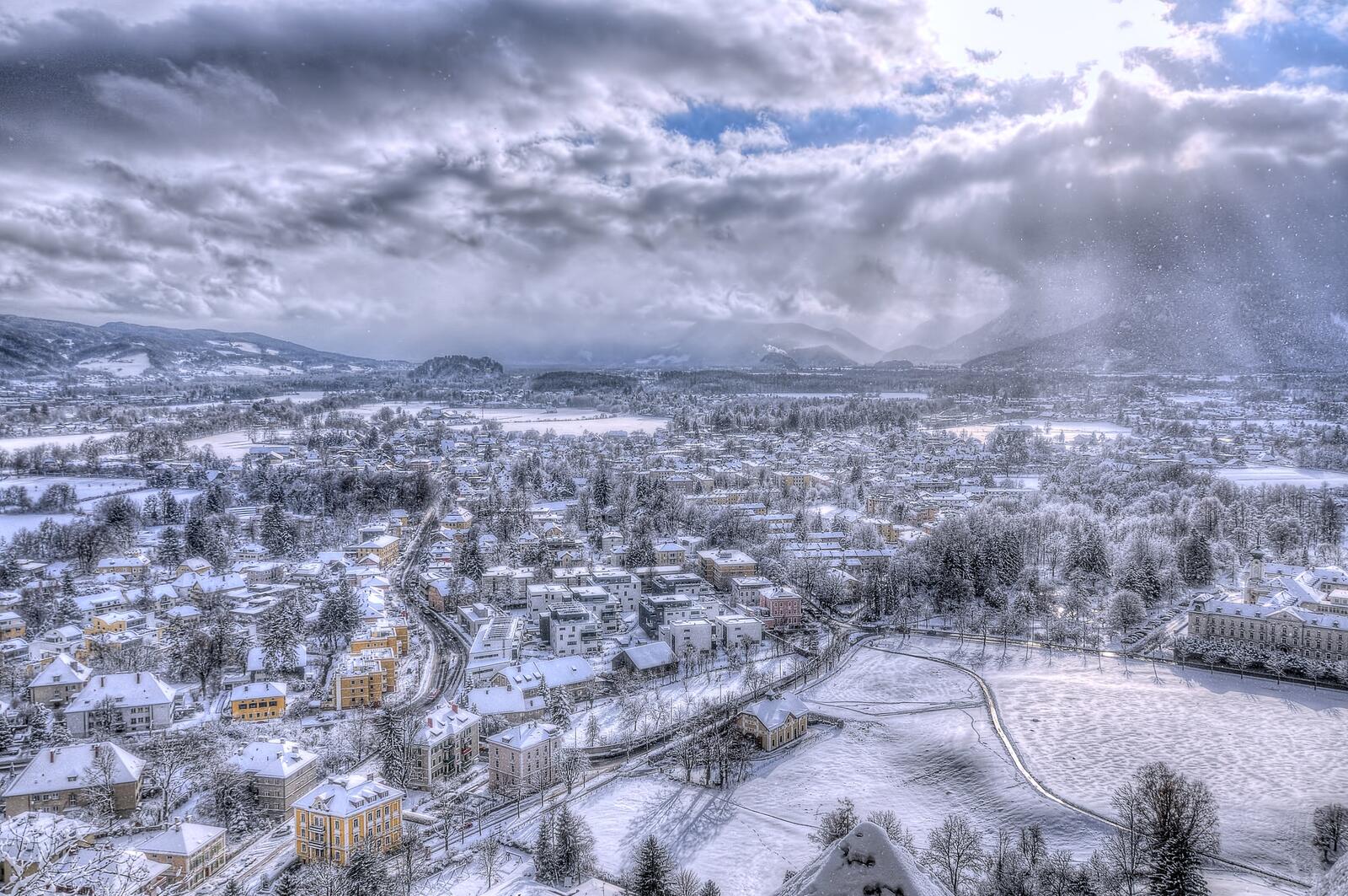 Обои Salzburg Austria зима на рабочий стол