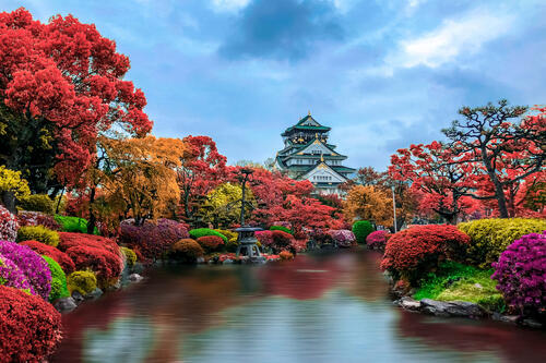 Japanese autumn Park