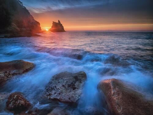 Восход солнца на Коста-Брава Испания