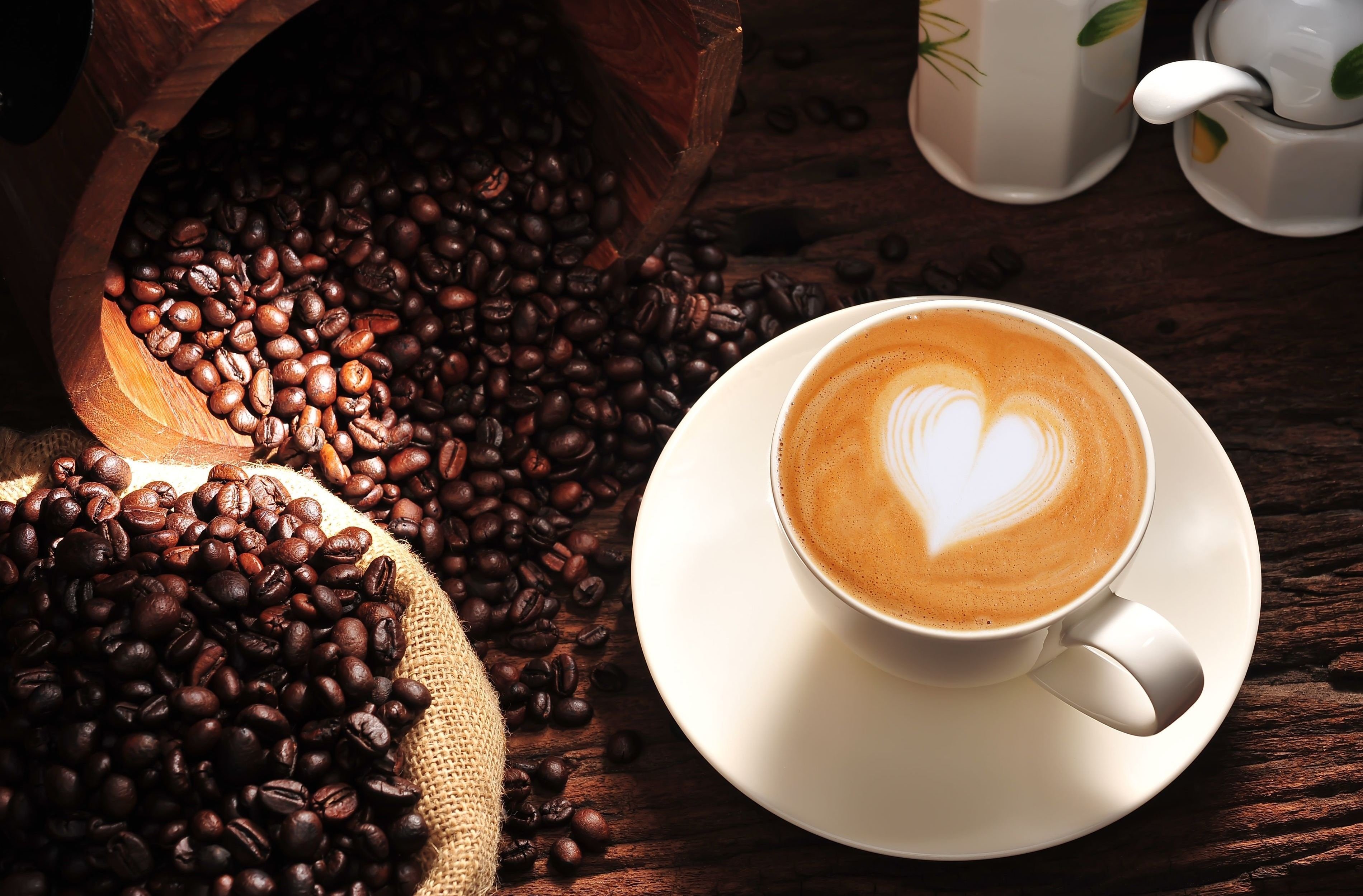 Wallpapers cappuccino coffee heart on the desktop