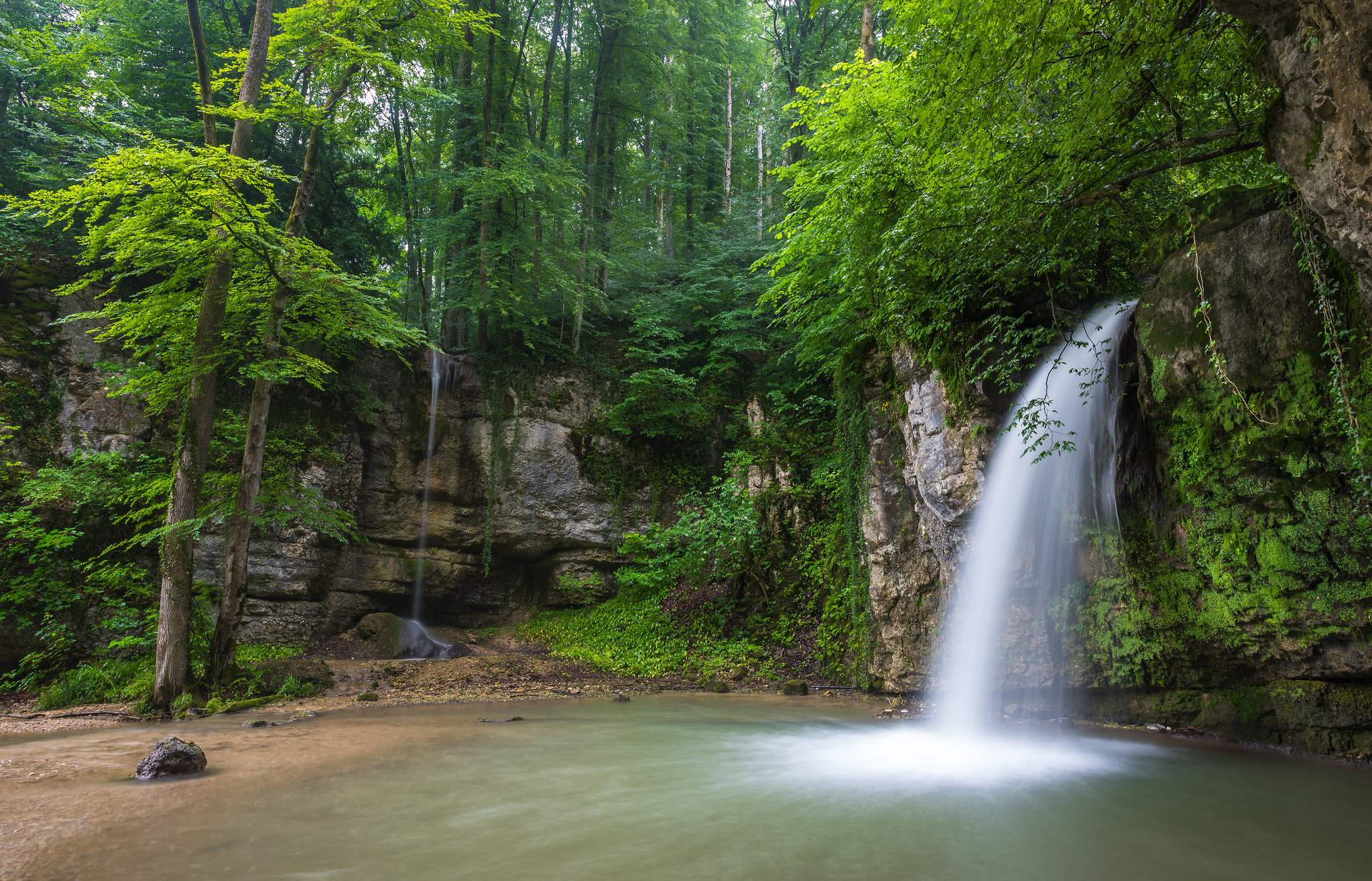 Фото бесплатно Швейцария, Giessen Waterfall, лес