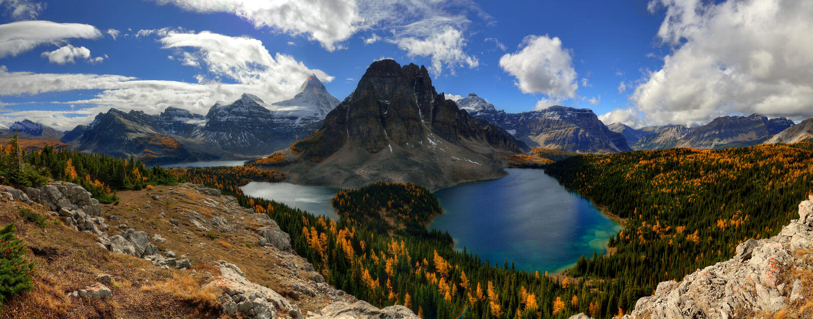 Wallpapers Assiniboine Park panorama Rocky Mountains on the desktop