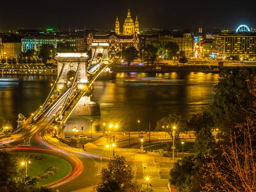 Colorful evening in Budapest