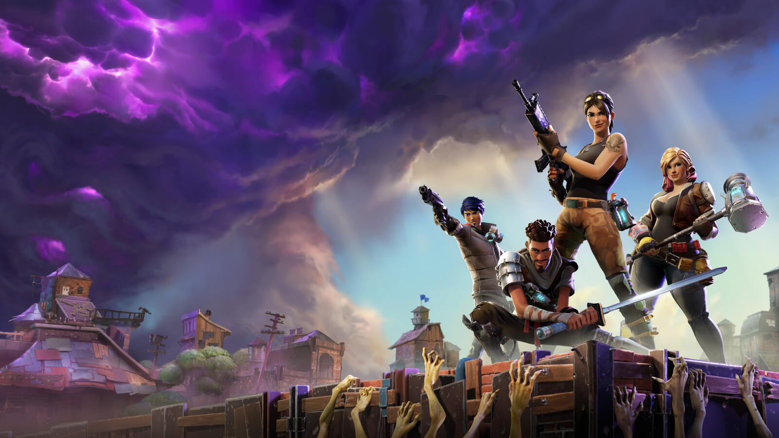 Wallpapers computer games Fortnite game on the desktop