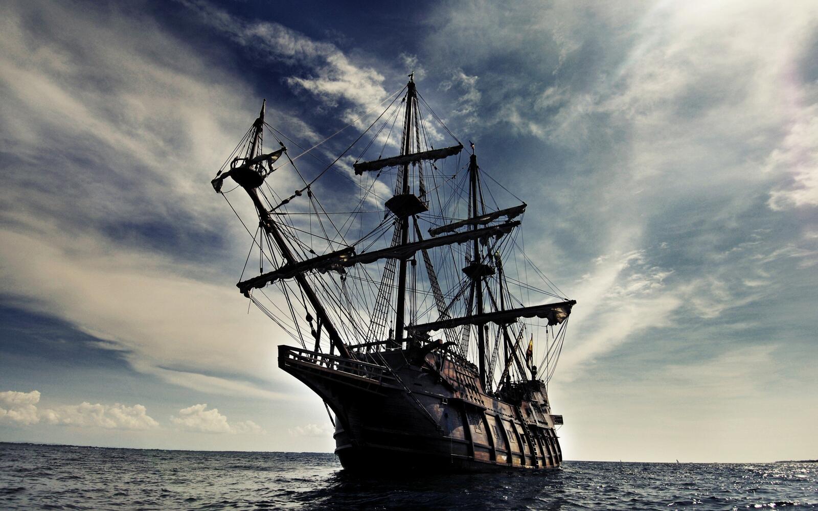 Wallpapers oceans pirate ship on the desktop