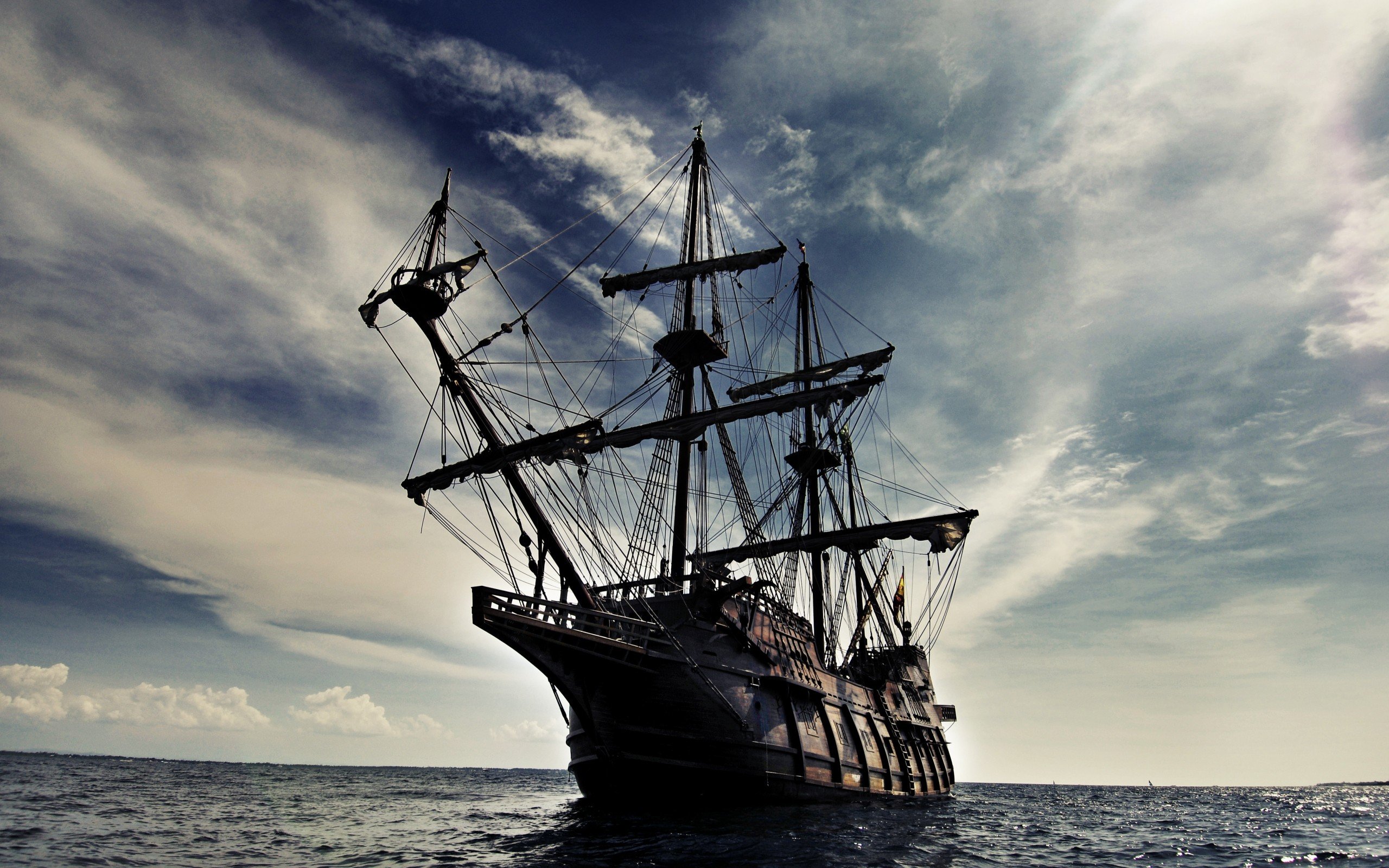 Обои океаны пират корабль на рабочий стол