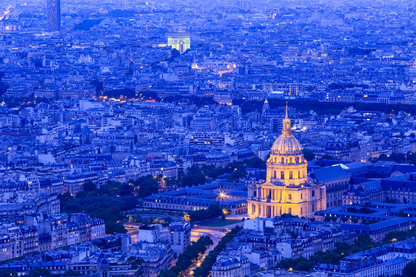 桌面上的壁纸城市 法国 夜城