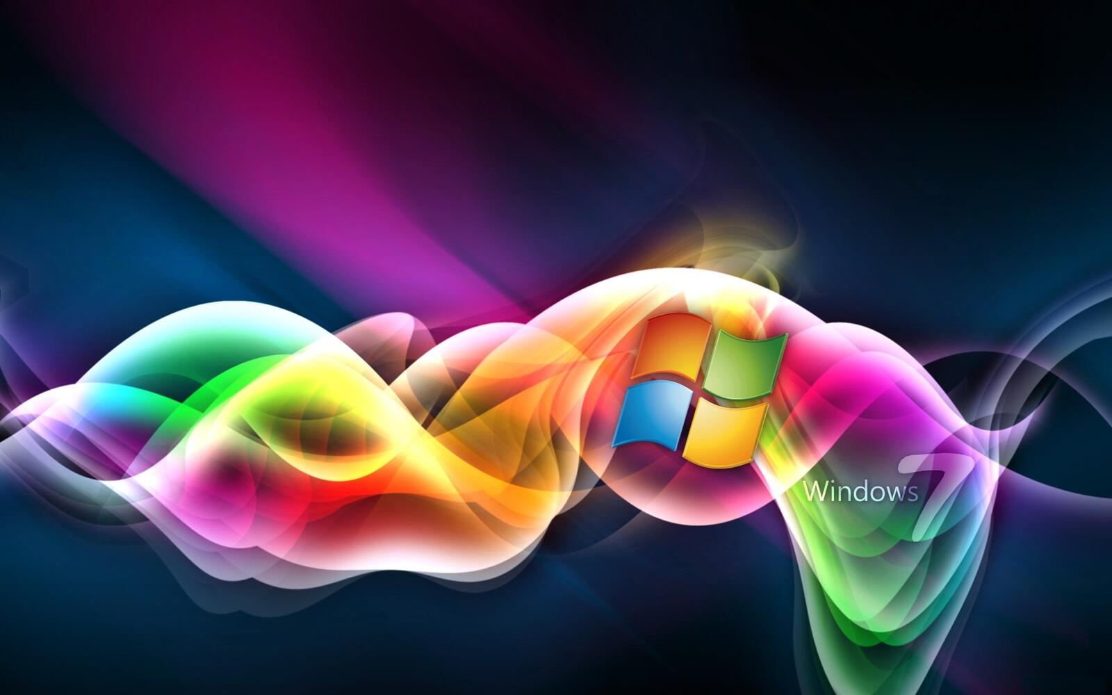 Wallpapers for Windows 7 colorful logo on the desktop