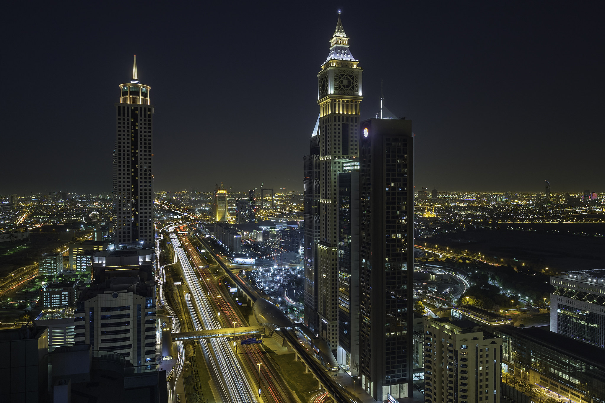 Wallpapers lights illumination Dubai on the desktop