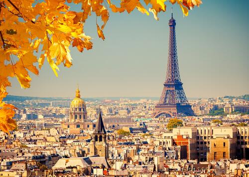 Autumn Eiffel tower