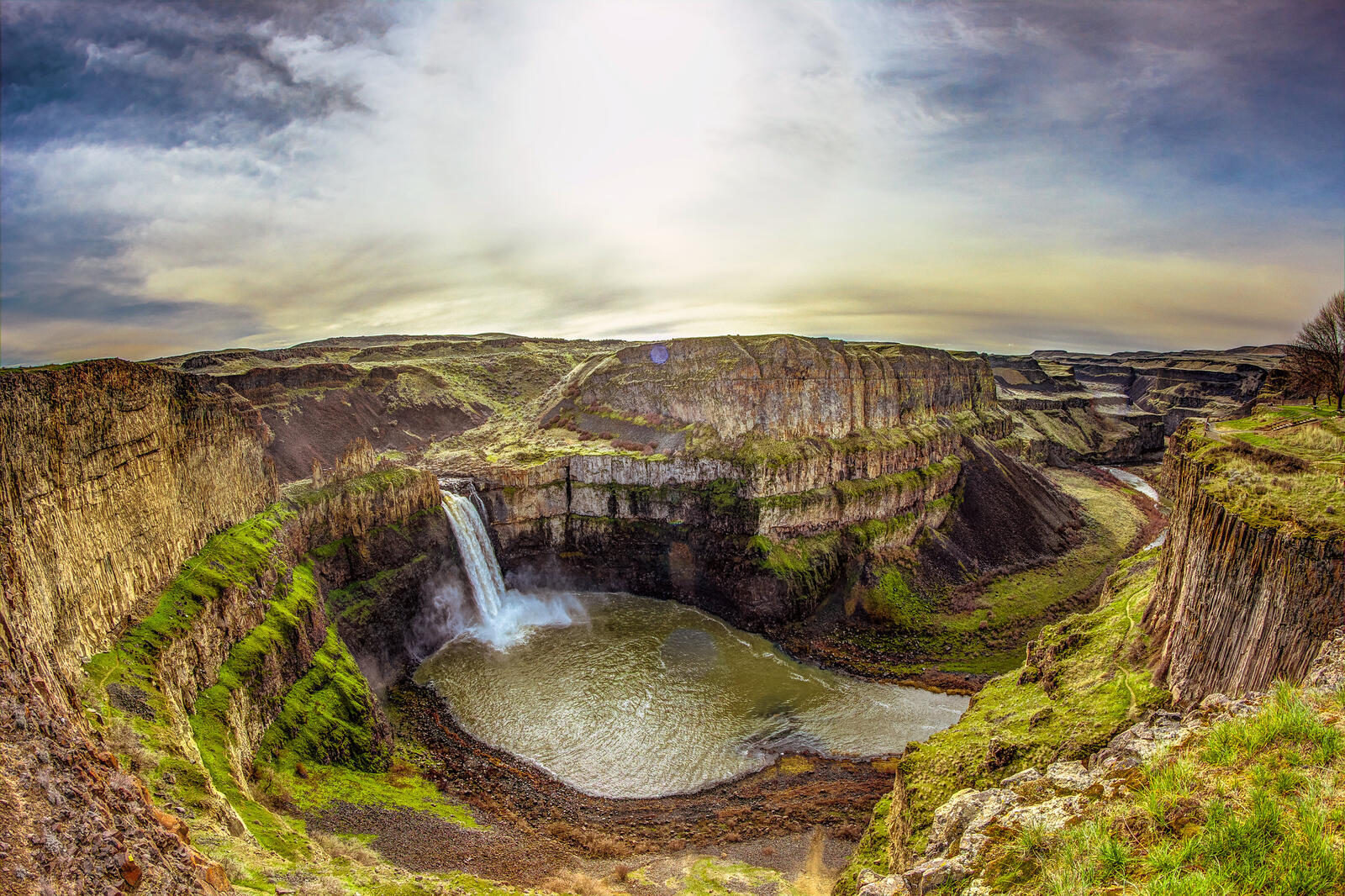 Wallpapers nature Palouse Falls State Park pond on the desktop