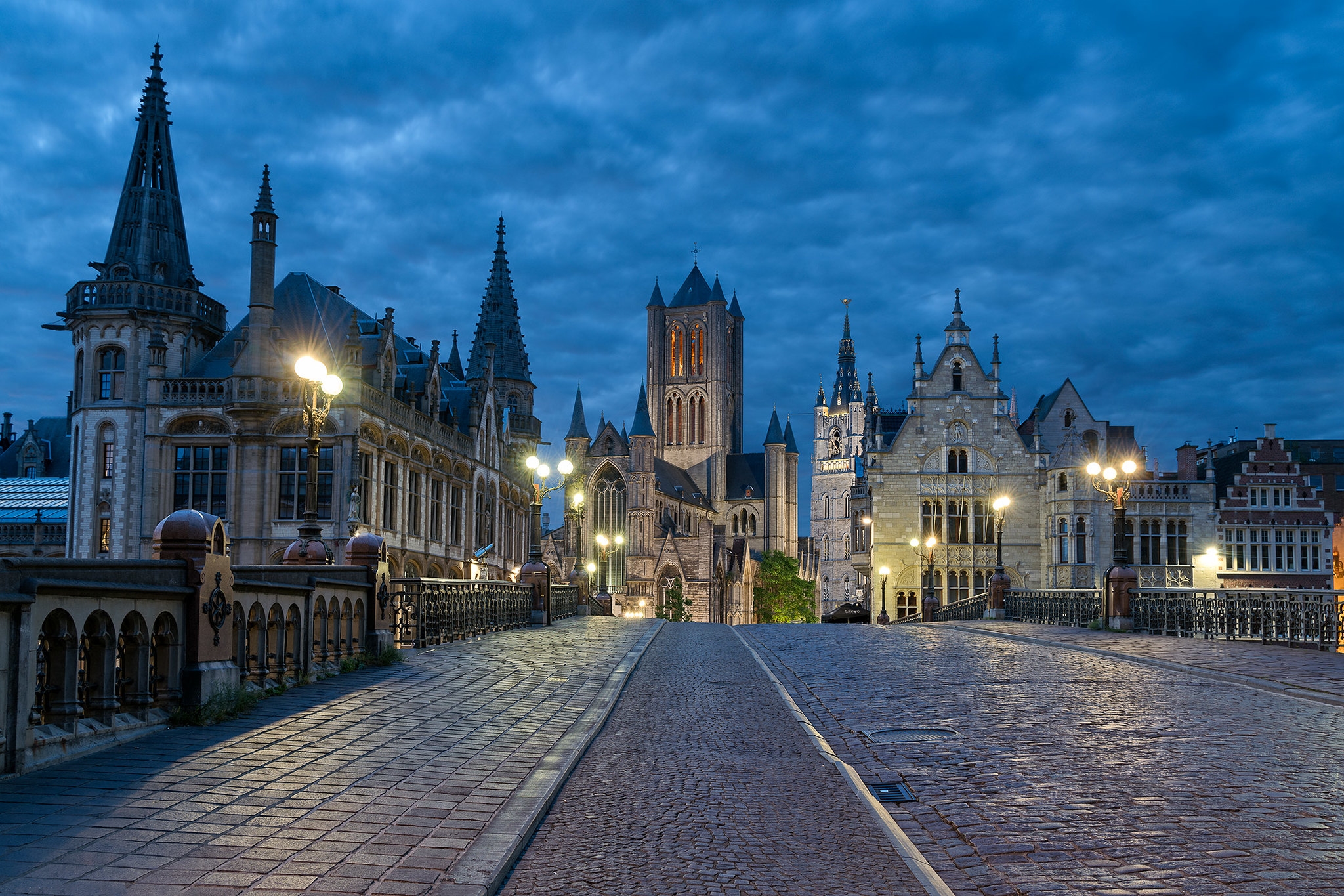 Фото бесплатно Бельгия, ночь, Гент