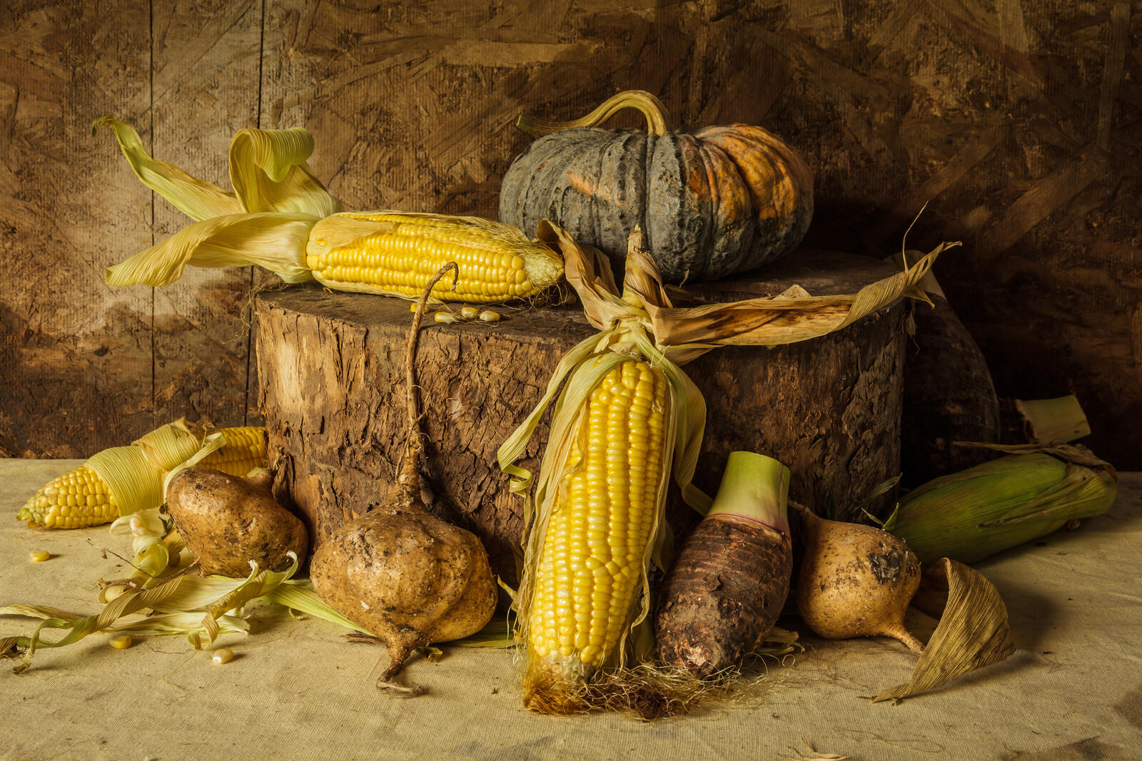Бесплатное фото Кукуруза и тыква