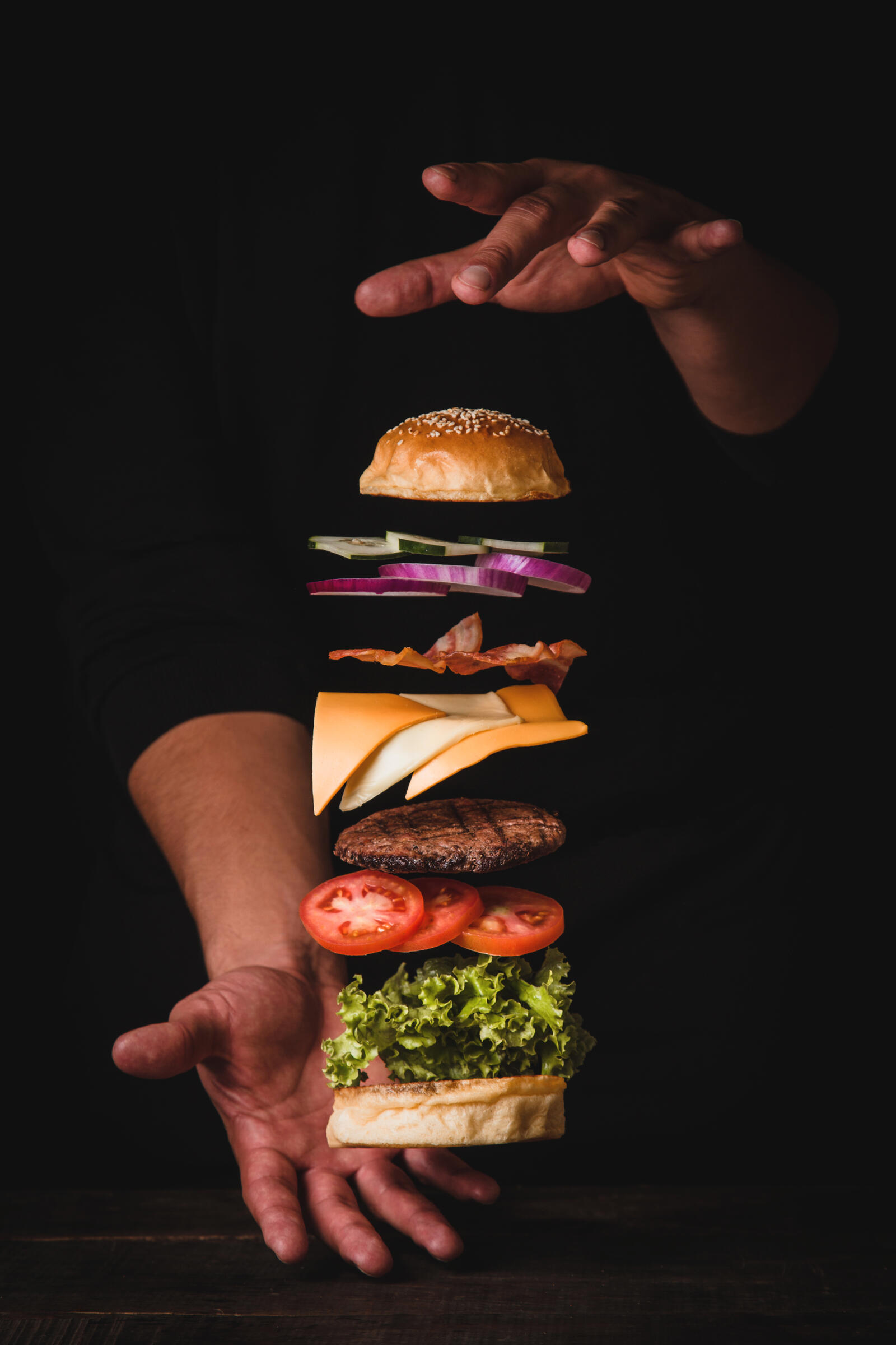 Wallpapers nutrition hamburger food on the desktop