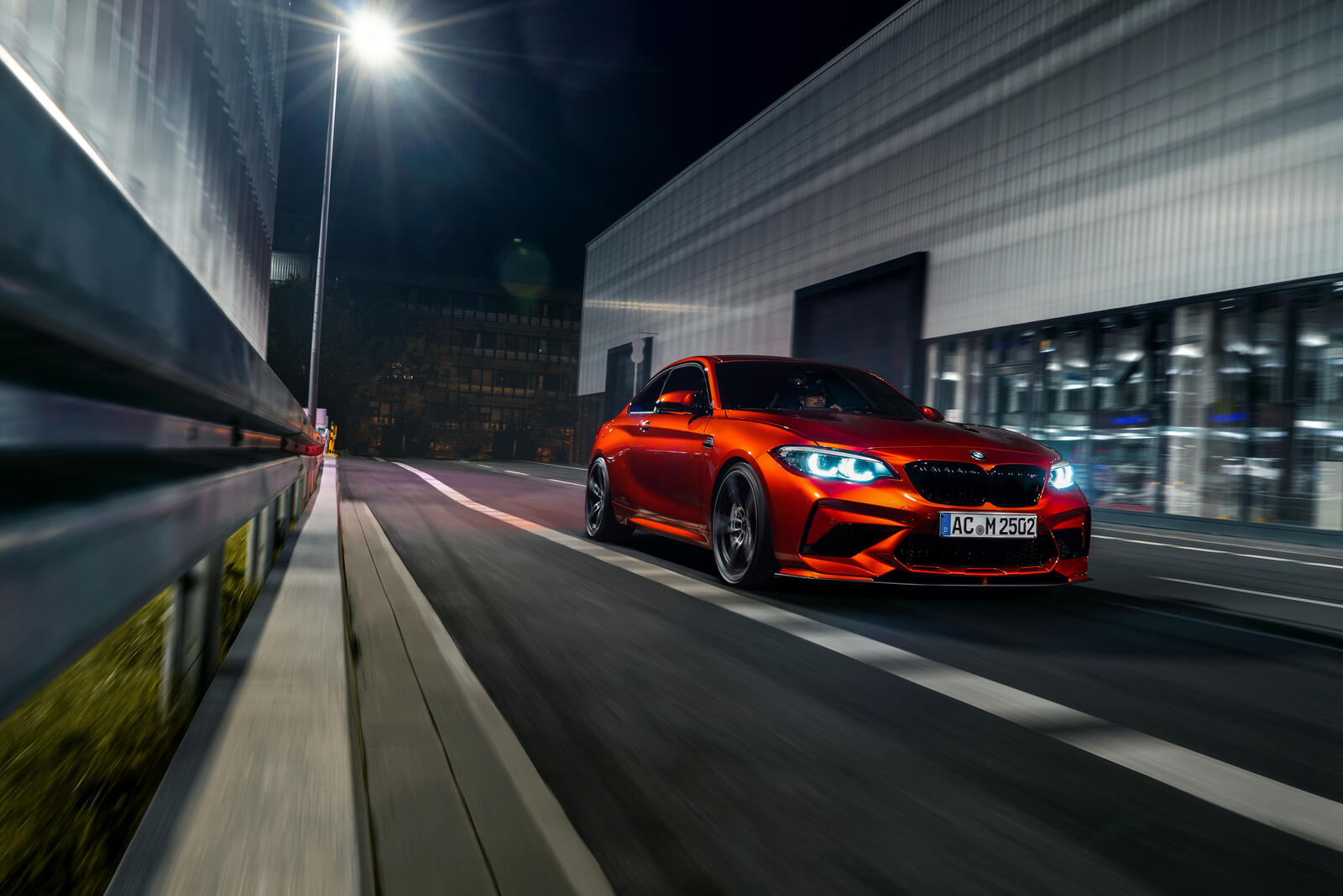 Wallpapers Bmw M2 red city on the desktop