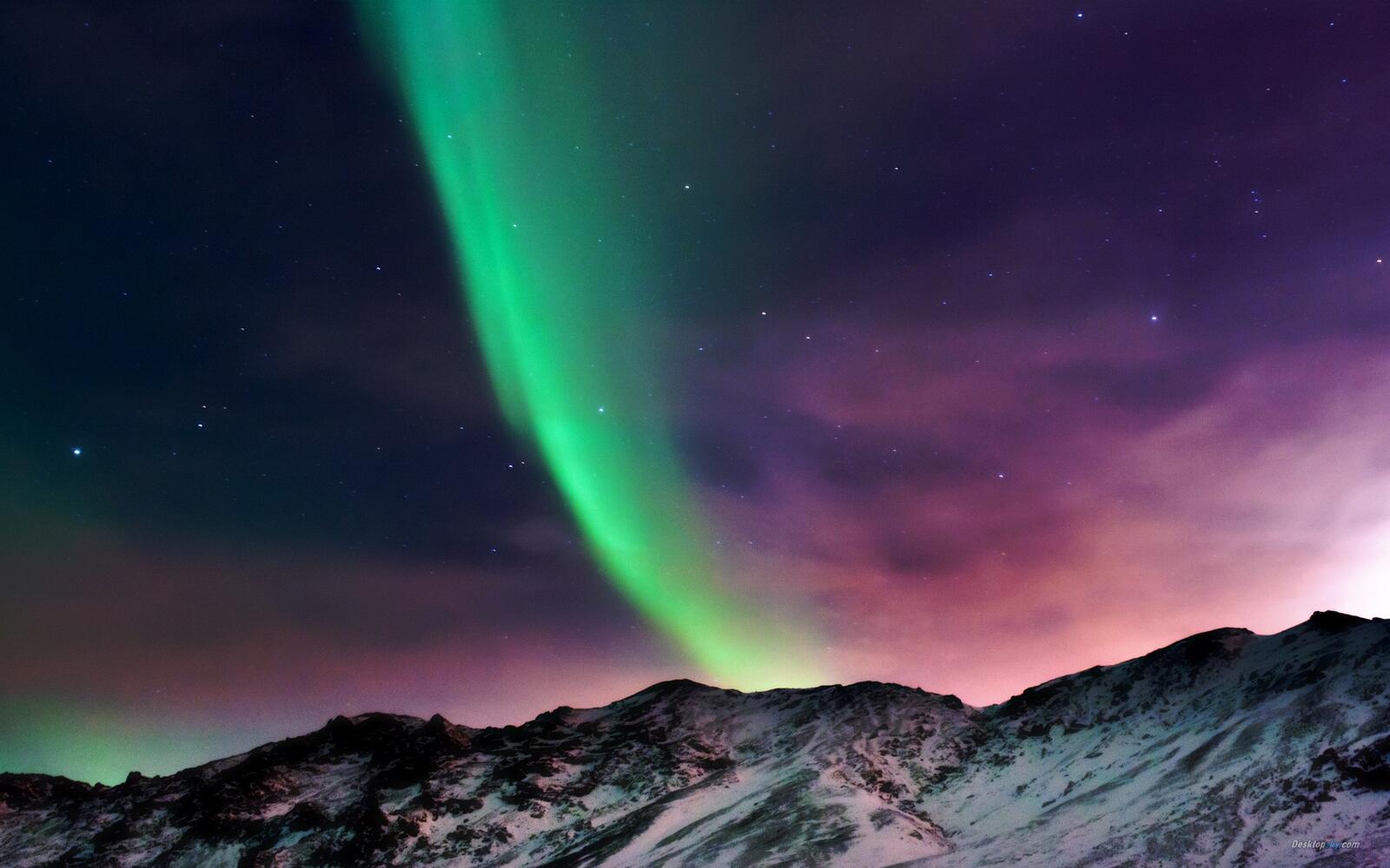 Wallpapers aurora borealis landscapes on the desktop