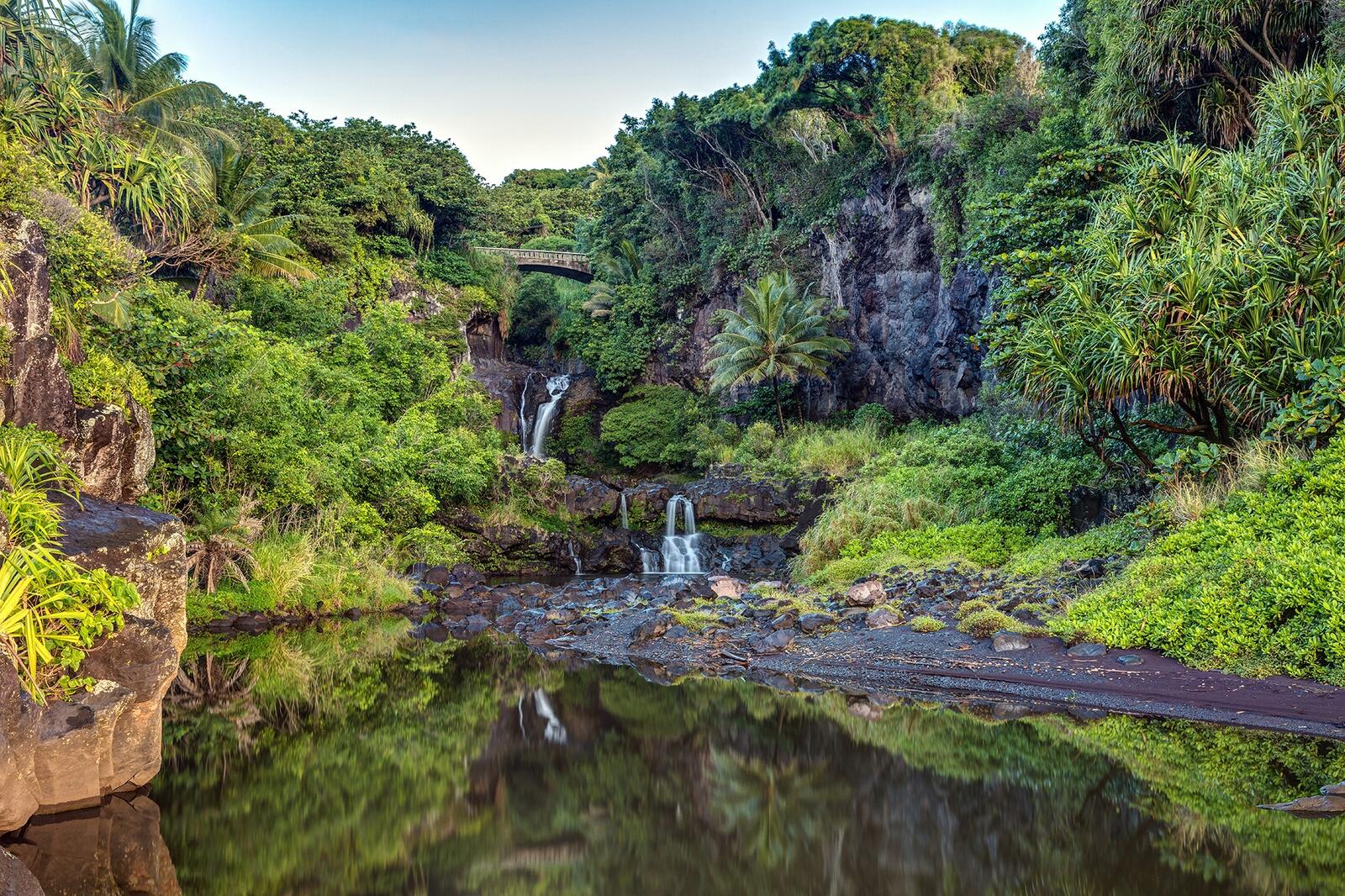 Обои Haleakala National Park on the East side of Maui Hawaii река на рабочий стол